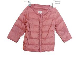 Kids Girl's Ettoi Korea Soft Pink Down Insulated‎ Winter Coat Lined Warm Cozy 3Y